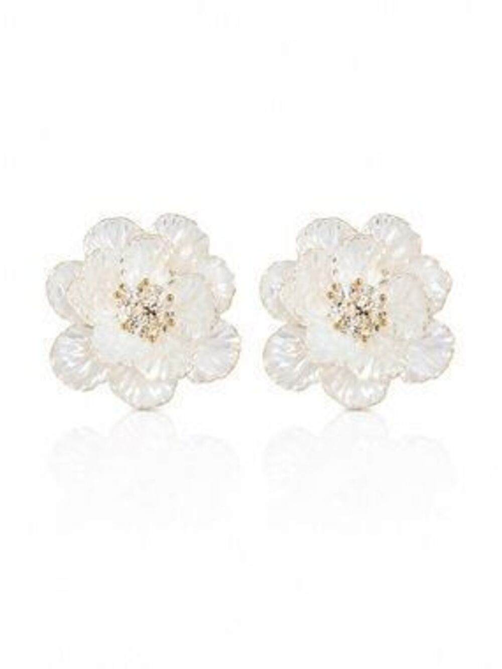 Delicate White Floral Earrings